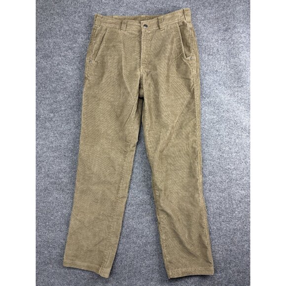ExOfficio Pants Mens 32x32 Tan Corduroy Stretch Travel Chino Hidden Zip Pocket - Picture 1 of 9